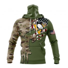 Personalized Pittsburgh Penguins Camo Skull Design Unique Bandana Jersey