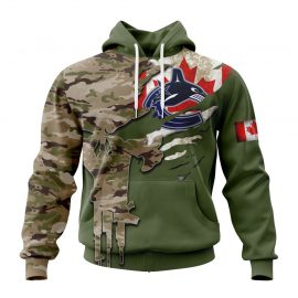 Personalized Vancouver Canucks Camo Skull Design Unique Custom Jersey