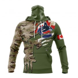 Personalized Vancouver Canucks Camo Skull Design Unique Bandana Jersey