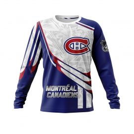 Montreal Canadiens Personalized Unique White Design Long Sleeve
