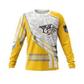 Nashville Predators Personalized Unique White Design Long Sleeve