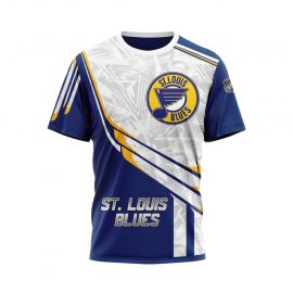 St Louis Blues Personalized Unique White Design Short Sleeve