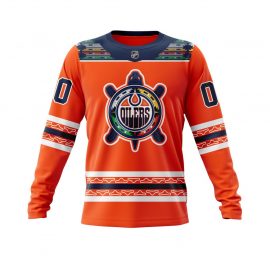 Edmonton Unique Oilers Personalized Design With Big Logo Long Sleeve I