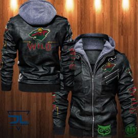 Minnesota Wild Cozy Leather Jacket Cool Vibe Show Your Spirit