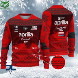 Aprilia Racing Ugly Sweater Winter Cozy Vibe Ducati Unique Racing Design Sweater
