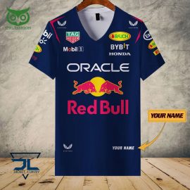 Red Bull Racing Design Red Racing Style Unique Short Sleeve Button Shirt I
