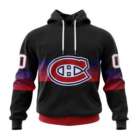 Montreal Canadiens Personalized Black And Gradient Design Custom Jersey