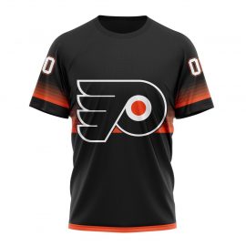 Philadelphia Flyers Personalized Black And Gradient Design Short Sleeve