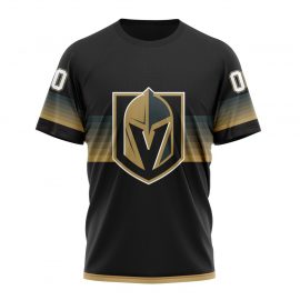 Vegas Golden Knights Personalized Black And Gradient Design Short Sleeve