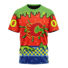 Personalized Calgary Flames Special Nickelodeon Design Short Sleeve