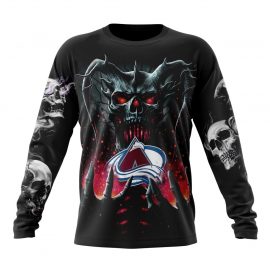 Personalized Colorado Unique Avalanche Skull Art Design Short Sleeve
