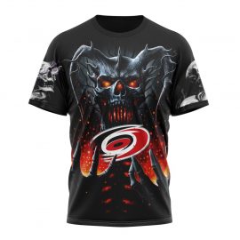Personalized Carolina Unique Hurricanes Skull Art Design Short Sleeve
