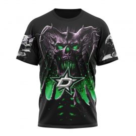 Personalized Dallas Stars Special Skull Art Design Short Sleeve