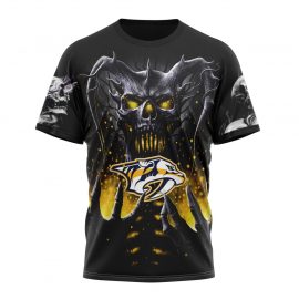 Personalized Nashville Predators Special Skull Art Design Short Sleeve