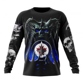 Personalized Winnipeg Jets Special Skull Art Design Long Sleeve