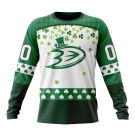 Personalized Anaheim Unique Ducks Long Sleeve Design For St Patrick Day