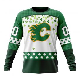 Personalized Calgary Flames Long Sleeve Special Design For St Patrick Day