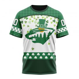 Personalized Minnesota Wild Short Sleeve Special Design For St Patrick Day