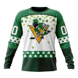 Personalized Pittsburgh Penguins Long Sleeve Design For St Patrick Day